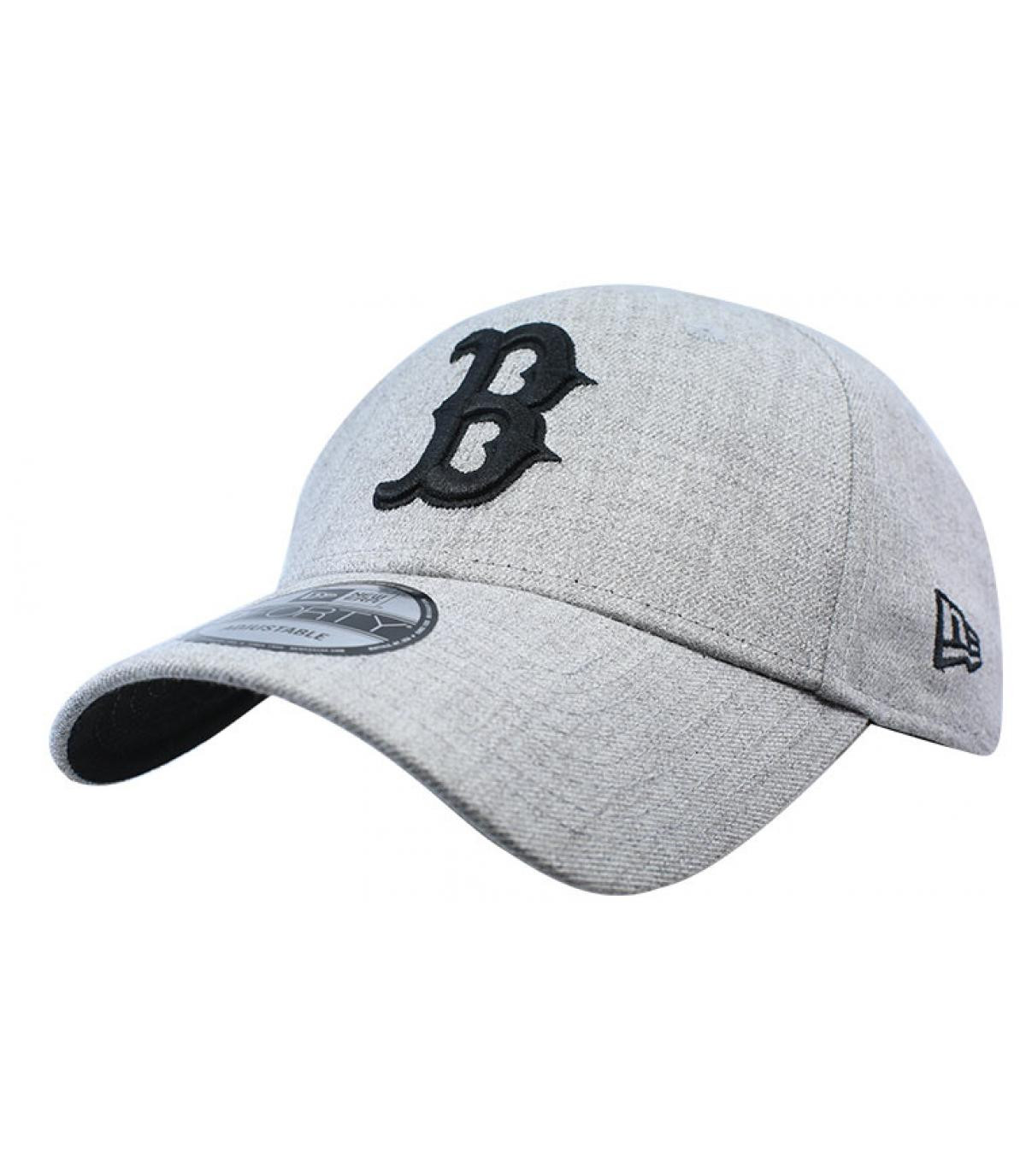 Casquette Heather Ess Boston 9Forty gray black New Era